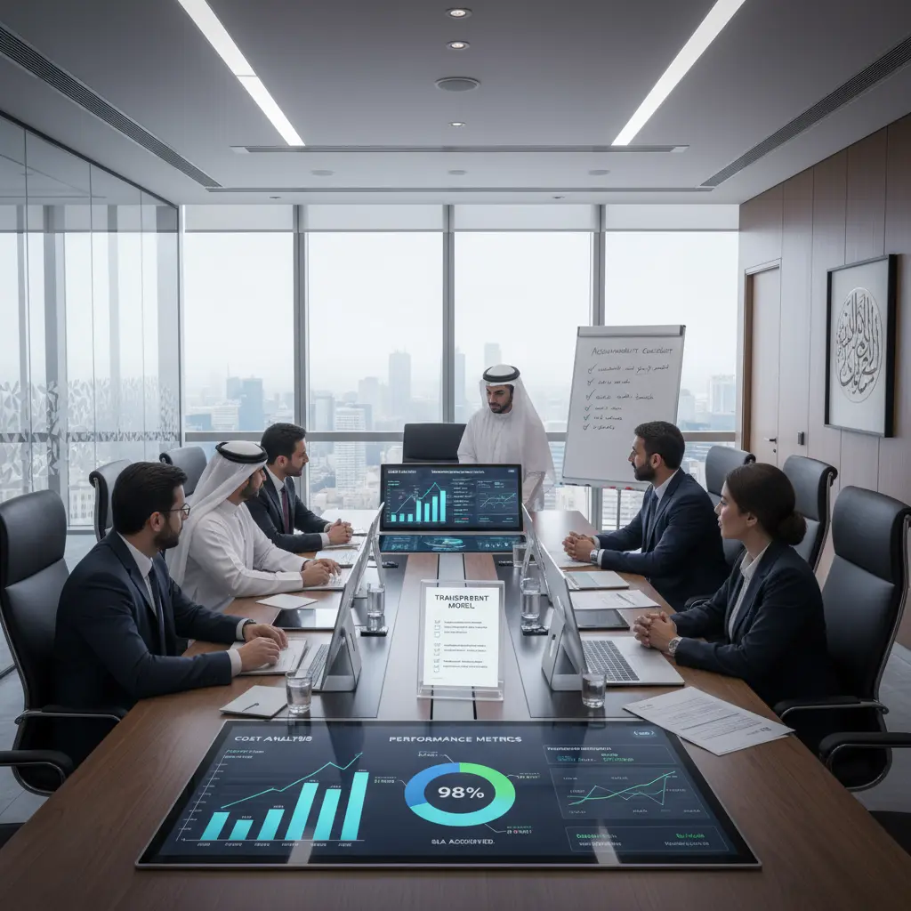 A modern finance team collaborating in an office