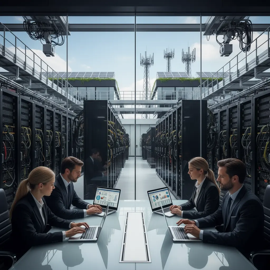 Telecom & Data Center finance graphic